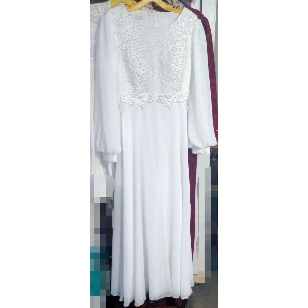 Vintage delvina boho wedding dress women's 8